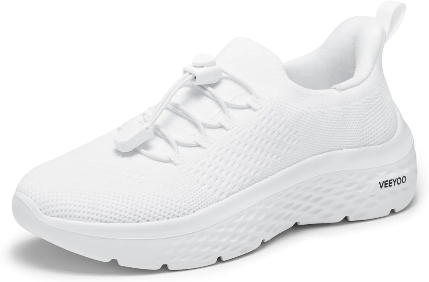 VEEYOO ZURIN Womens Slip On Walking Shoes with Arch Support,Lightweight Running Sneakers,Non Slip Breathable Tennis Shoes for Gym Travel Work Casual