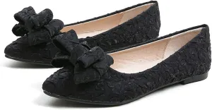 WENJIAZHIZHI Womens Pleated Satin Ballet Flats Pointed Toe Slip-On Loafers Shoes for Women Flats Dressy Shoes Comfortable