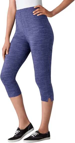 Woman Within Plus Size Stretch Cotton Capri Legging