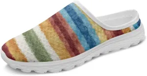 Women Slip On Shoes Art Mandala Mesh Soft Loafers Wide Comfort Leisure Arch Support Sneakers for Daily Wear