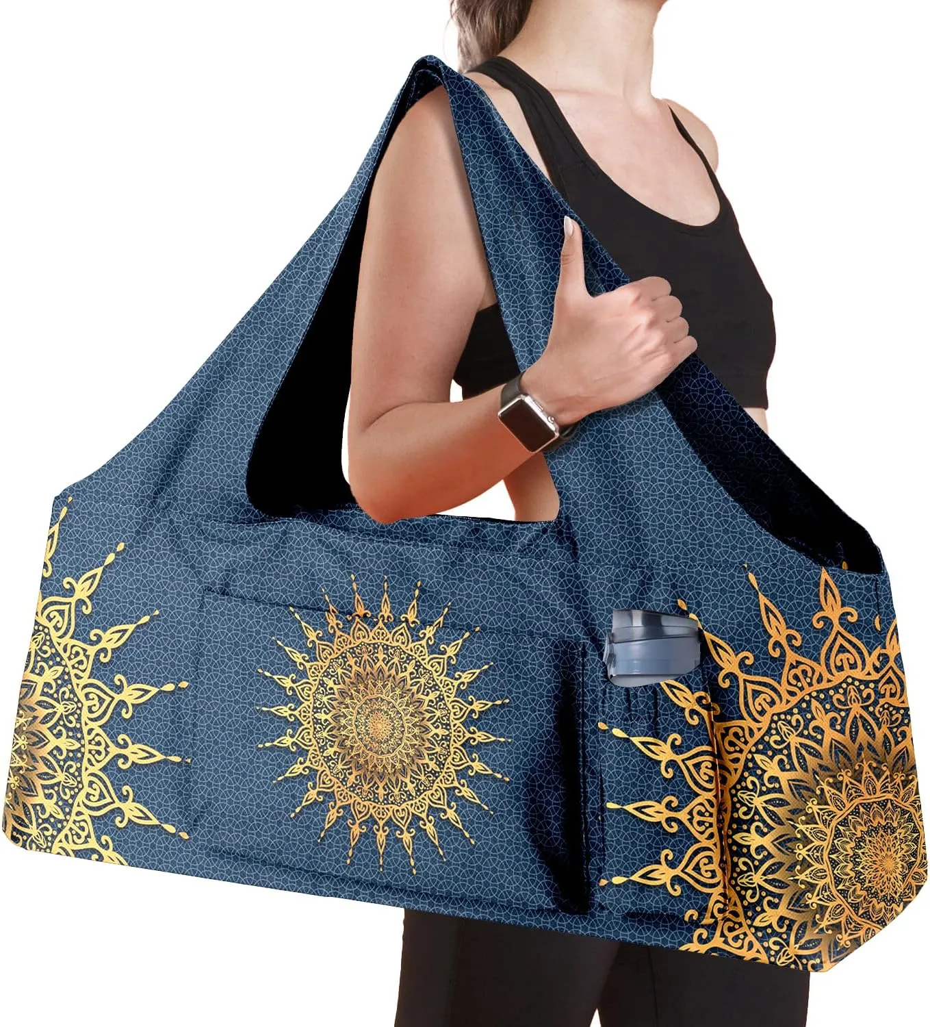 Women Yoga Mat Bag – Versatile Yoga Bag with Mat Straps & Storage Pockets, Holds Yoga & Pilates Mats, Lightweight & Durable