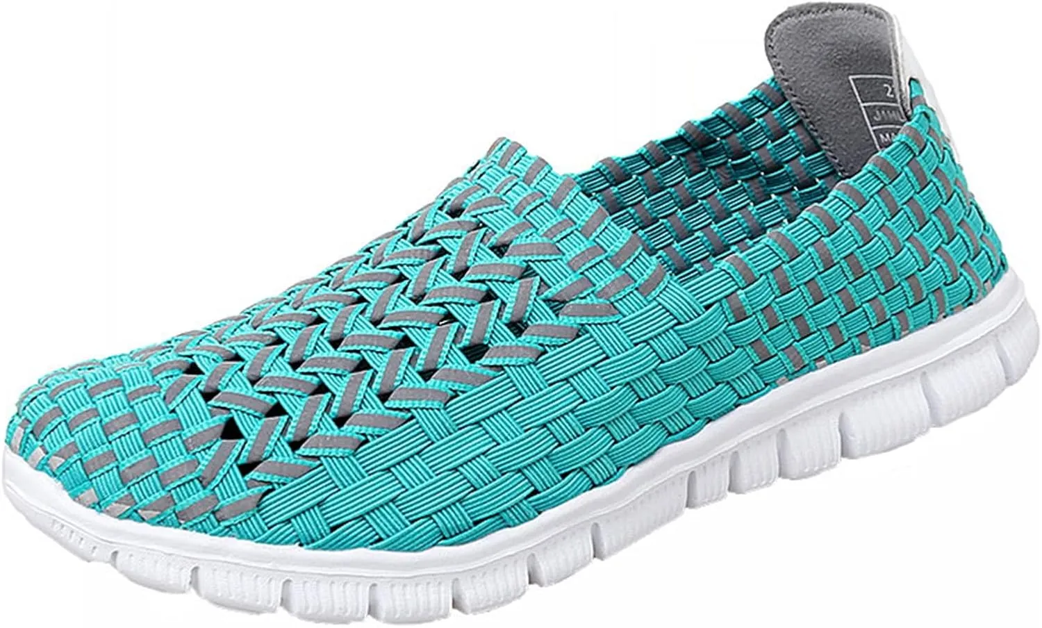 Women's Elastic Woven Walking Shoes Running Shoes Lightweight Breathable Gym Workout Shoes Flats Non Slip Sneakers