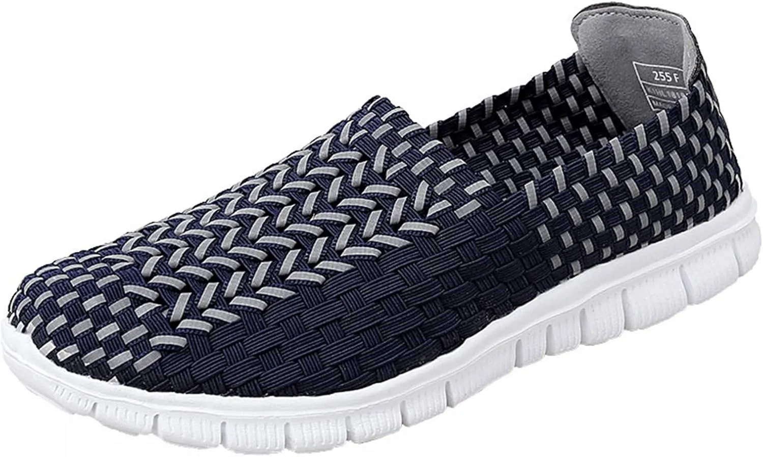 Women's Elastic Woven Walking Shoes Running Shoes Lightweight Breathable Gym Workout Shoes Flats Non Slip Sneakers