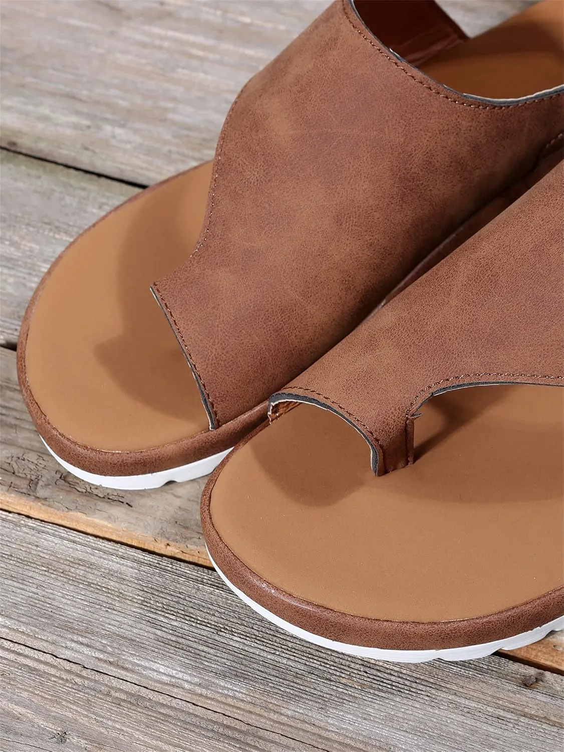 Women's Orthopedic Bunion Corrector Sandals Big Toe Correction PU Leather Shoes Comfy Casual Flat Sole Summer Outdoor Hiking Walking Beach Sandals,Black,EU41/US9