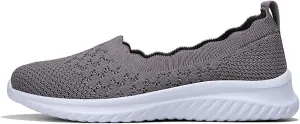Women's Slip On Casual Flat Shoes Comfortable Breathable Knit Loafers Lightweight Walking Sneakers for Everyday