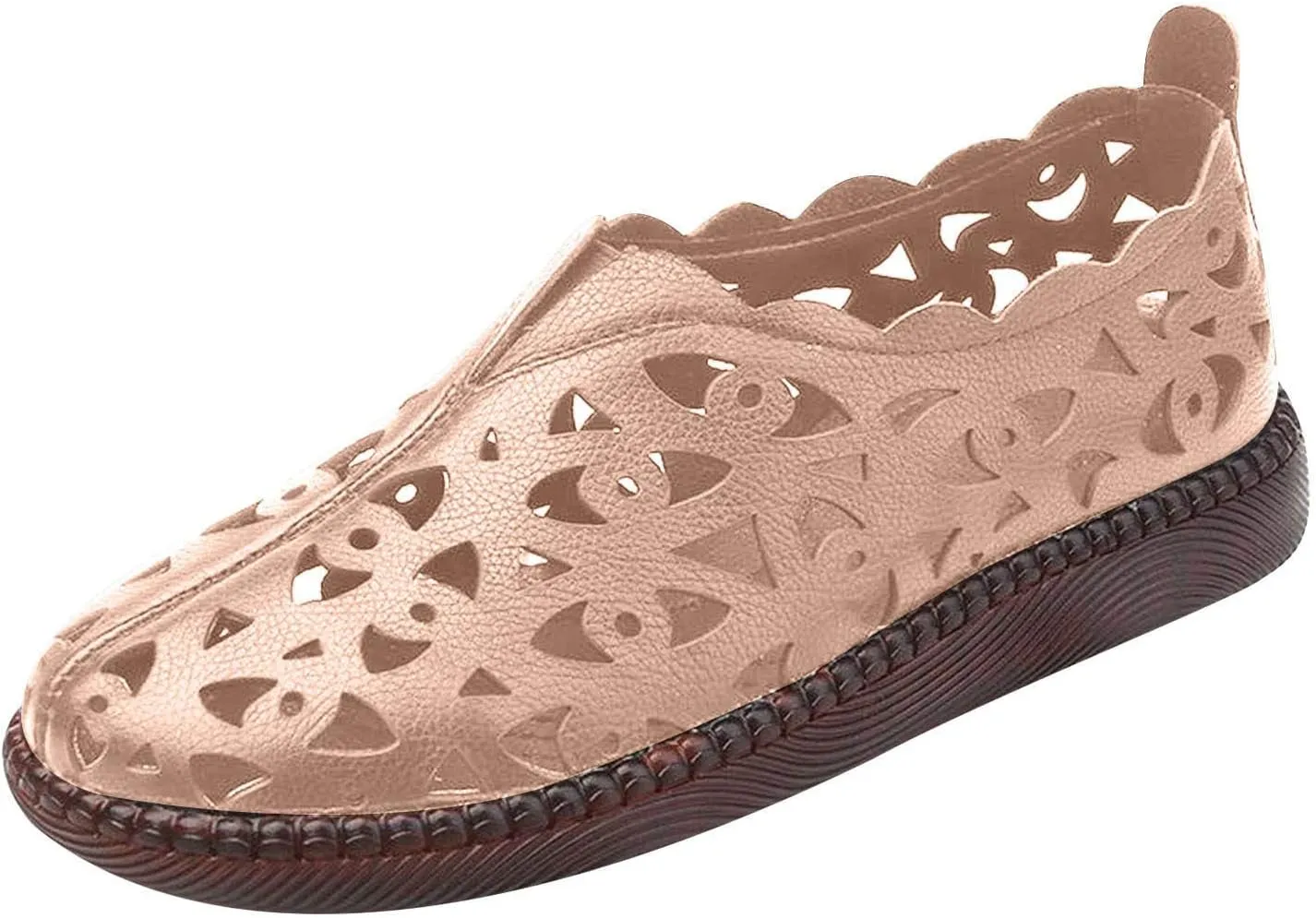 Women's Slip-On Sandals Comfortable Hollow Out Loafers Casual Closed Toe Flats Breathable Sandal Summer Footwear