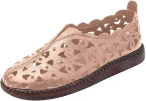 Women's Slip-On Sandals Comfortable Hollow Out Loafers Casual Closed Toe Flats Breathable Sandal Summer Footwear