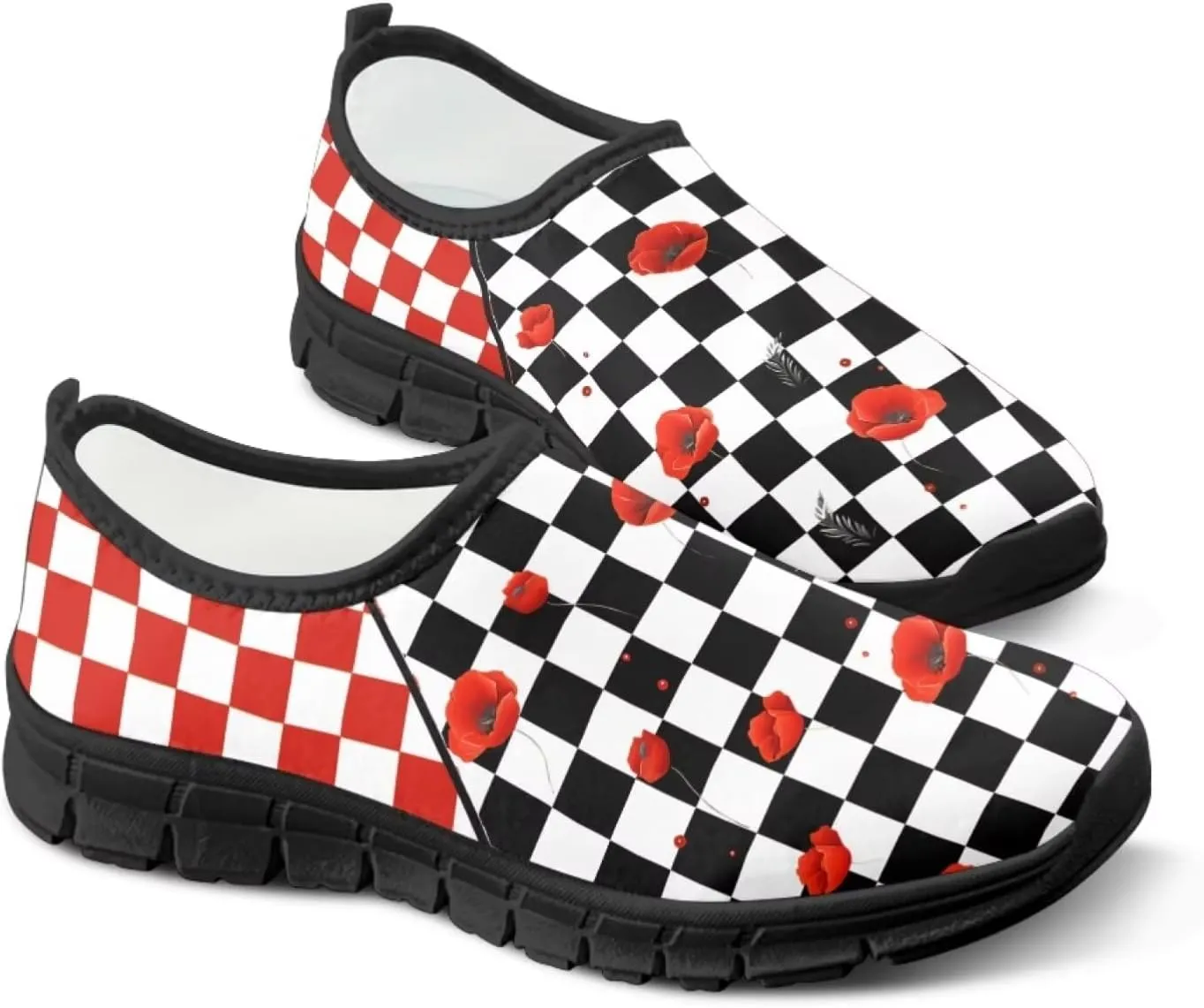 Women's Slip on Shoes Casual Mesh Business Loafers for Work Hands Free Walking Flats Sneakers