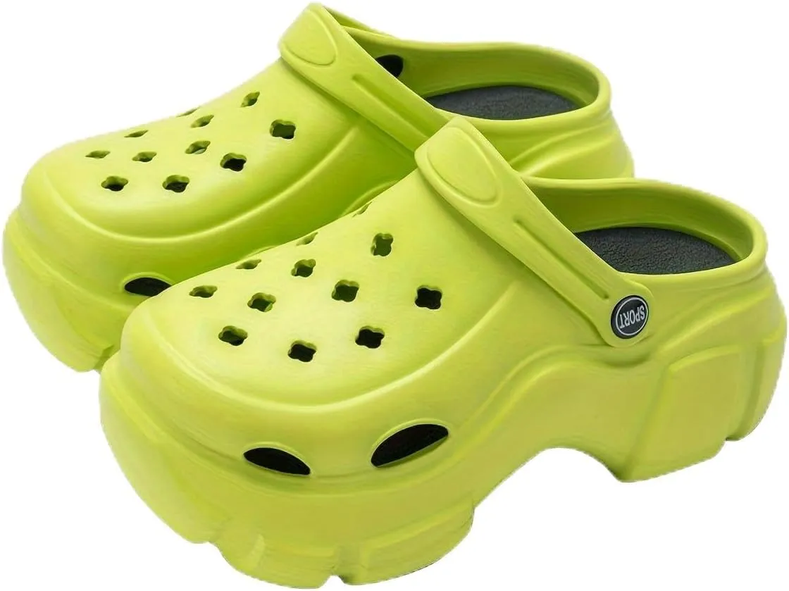 Women's Trendy Platform Clogs for Women,High Platform Clog Sandals,Outdoor Beach Sandals