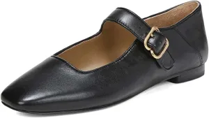 XYD Women Comfy Closed Square Toe Mary Jane Flats Low Heel Single Strap Buckled Outdoor Casual Dress Shoes