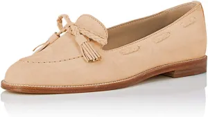 YDN Women Casual Round Toe Low Heels Loafers Fringes Flat Slip on Pumps Braid Shoe