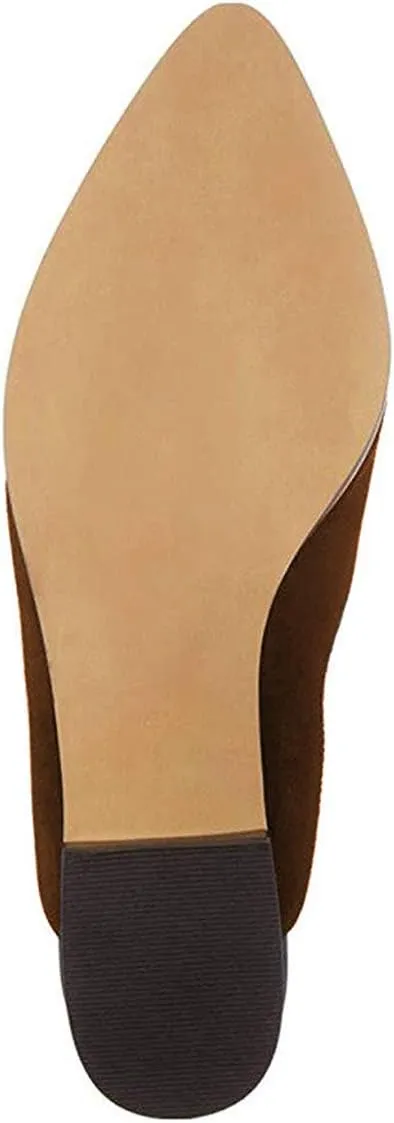 YDN Women Low Heel Mules Slip On Flats Loafers Pointy Toe Clogs Slide Slipper Shoe Size 4-15 US
