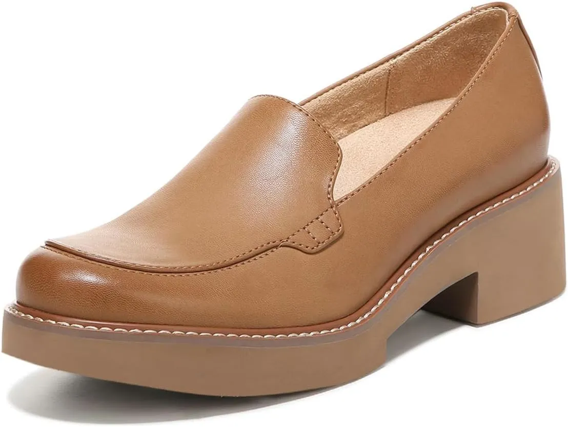 YDN Women's Chic Chunky Heel Loafers Platform Round Toe Pumps Slip On Comfy Shoes for Daily Outfit Business Formal Dress Size 4-16 US