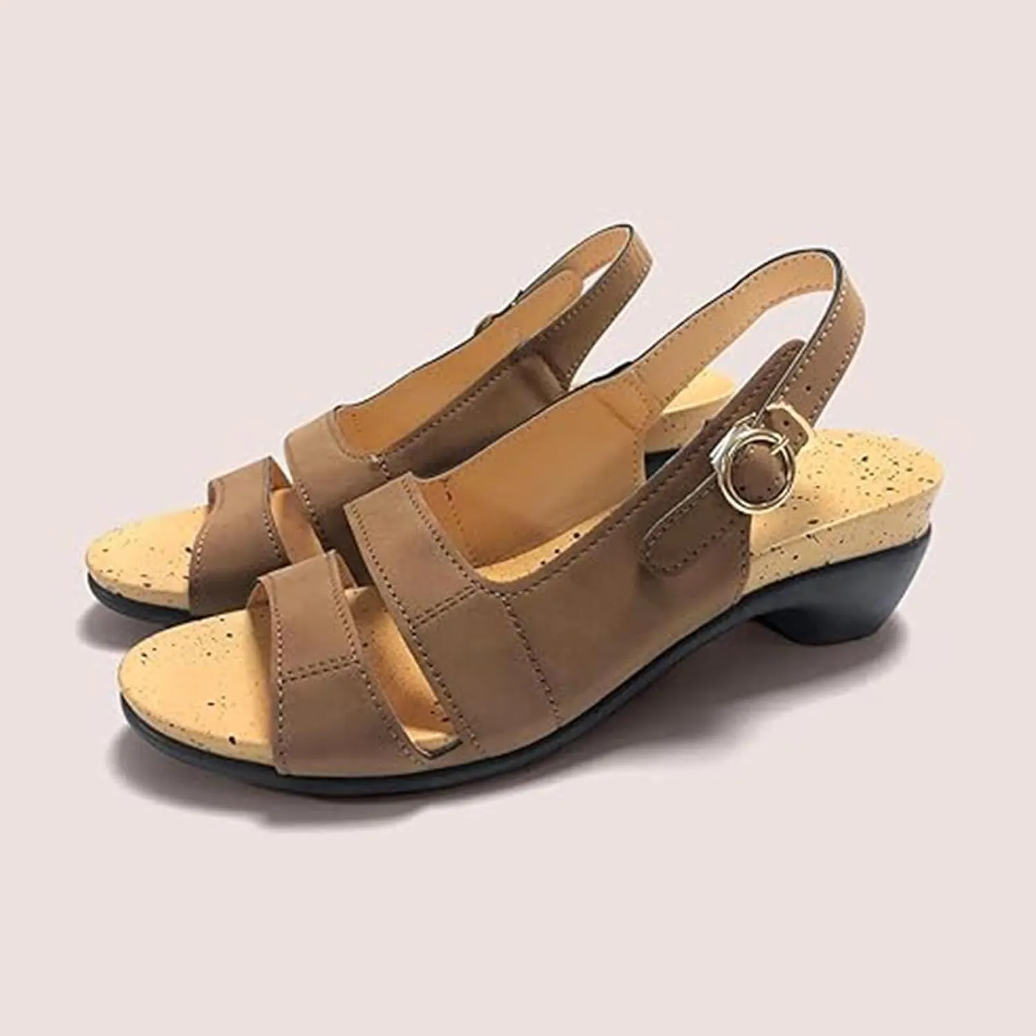 Yifare Sandals for Women, Funfany Women's Comfy Orthotic Sandals, Summer Casual One-Word Buckle Shoes