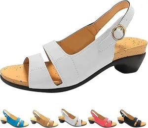 Yifare Sandals for Women, Funfany Women's Comfy Orthotic Sandals, Summer Casual One-Word Buckle Shoes
